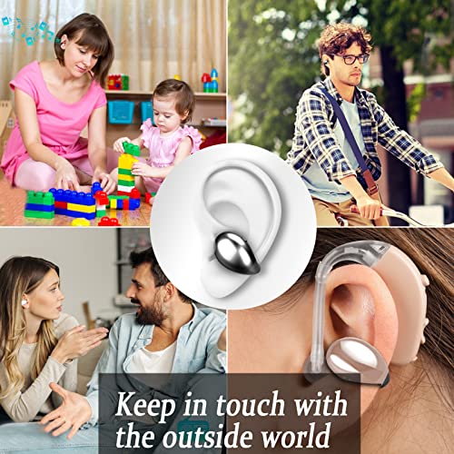 Wireless Earbuds with Earhooks Mini Bone Conduction Headphones Waterproof Bluetooth Open Ear Earbuds Cycling Earpiece Noise Canceling Headset Sports Bluetooth 5.0 Earphones Headset for Cycling Driving