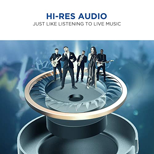 1MORE Triple Driver In-Ear Earphones Hi-Res Headphones with High Resolution, Bass Driven Sound, MEMS Mic, In-Line Remote, High Fidelity for Smartphones/PC/Tablet - Gold