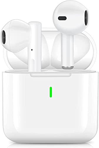 Wireless Earbud, Bluetooth 5.0 Earbud Stereo Bass, Bluetooth Headphones in Ear Noise Cancelling Mic, Earphones IPX5 Waterproof Sports, 30H Playtime USB C Mini Charging Case Ear Buds for Work Running