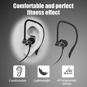 ADPROTECH Lightning Headphones iPhone Earbuds with Ear-Hook Sports Earphones for iPhone 14 13 12 11 Pro Max iPhone X XS Max XR MFi Certified with Mic Black