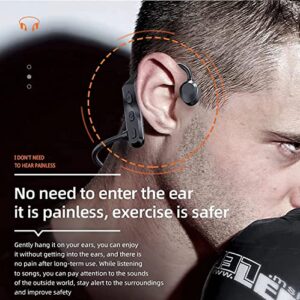 Newly Premium Bone Conduction Open-Ear Sport Headphones — Noise Cancelling Earphones - Built-in Mic Sweat Resistant Earphones for Workouts and Running with Deep Base (Black)-2