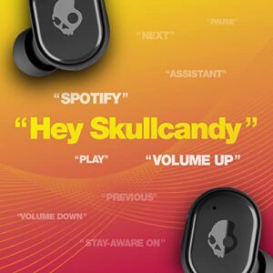 Skullcandy Grind True Wireless In-Ear Bluetooth Earbuds Compatible with iPhone and Android / Charging Case and Microphone / Great for Gym, Sports, and Gaming, IP55 Water Dust Resistant - Black