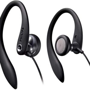 Philips Over The Earhook Earbuds SHS3300BK Open-Back Sports Wired Earphones Workout, Exercise and Gym (Back)