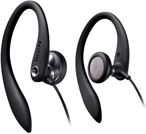 Philips Over The Earhook Earbuds SHS3300BK Open-Back Sports Wired Earphones Workout, Exercise and Gym (Back)