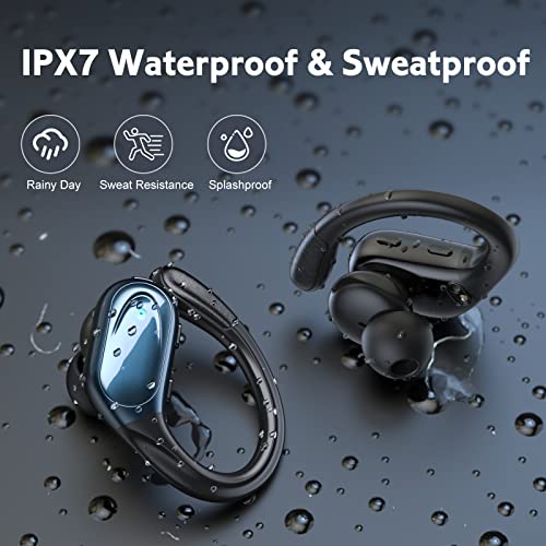 Wireless Earbuds, 75Hrs Playtime Bluetooth 5.1 Headphones, True Wireless Earphones with Digital Display & CVC 8.0 Noise Cancelling, Waterproof Earbuds with Mic for Sports, Running, Yoga, Workout