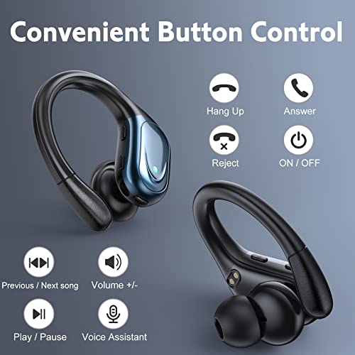 Wireless Earbuds, 75Hrs Playtime Bluetooth 5.1 Headphones, True Wireless Earphones with Digital Display & CVC 8.0 Noise Cancelling, Waterproof Earbuds with Mic for Sports, Running, Yoga, Workout