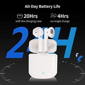 Wireless Earbud,Bluetooth 5.0 Earbud Stereo Bass,Bluetooth Headphones in Ear Noise Cancelling Mic,Earphones IPX5 Waterproof Sports,30H Playtime USB C Mini Charging Case Ear Buds for Android and iOS