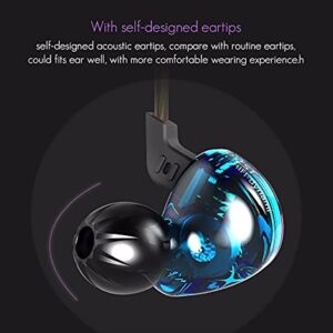 YINYOO Easy KZ ZST Colorful Hybrid Banlance Armature with Dynamic in-Ear Earphone 1BA+1DD HiFi Headset (Colorful ZST MIC)