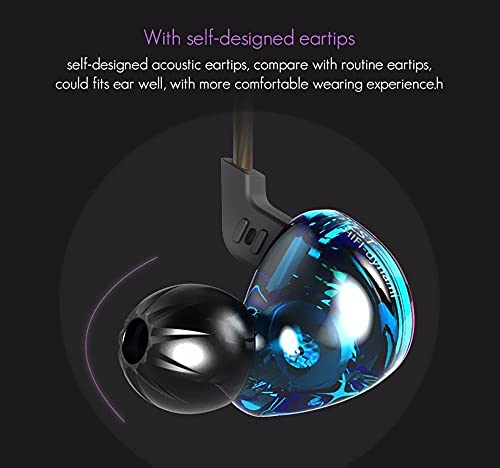 YINYOO Easy KZ ZST Colorful Hybrid Banlance Armature with Dynamic in-Ear Earphone 1BA+1DD HiFi Headset (Colorful ZST MIC)