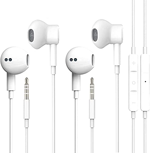 2 Pack with Apple Earbuds/Headphones/Earphones with 3.5mm Wired Earbuds with Microphone & Volume Control【with Apple MFi Certified】 Compatible with iPhone,iPad,iPod,Computer,MP3/4,Android