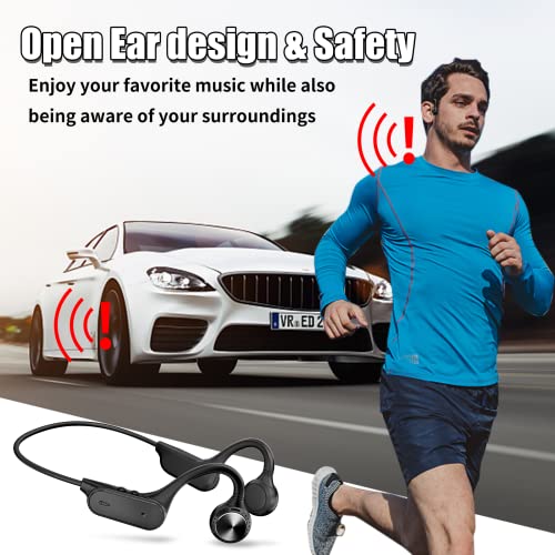 Arlide Bone Conduction Headphones, Open-Ear Wireless Bluetooth Headphones Earphones for Sport