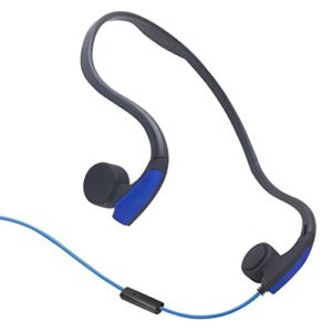 new bone conduction headphones with microphone stereo open-ear sport headphone with noise reduction microphone (blue)