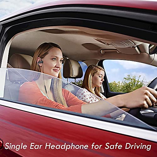 C G CHANGEEK Single Earbud, One Ear Sport Earphone with Hook, Mono Headphone with Mic and in-line Control for Safe Driving, Biking, Running, Gaming and Working, for Right Ear Wearing Only, CGS09