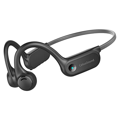 Bone Conduction Headphones, 2023 Upgraded Open-Ear Wireless Bluetooth Sports Headphones with Mic, 10Hr Playtime, Bluetooth 5.2 Wireless Earphones Waterproof for Workout, Running, Biking, Hiking, Gym