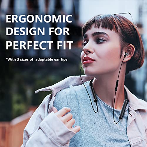 Bluetooth Earbuds TANGMAI N6 Wireless Headphones 24H Playtime Magnetic Earphones with ENC Microphone 10 mm Drivers Deep Bass HiFi Stereo Headset IPX5 Waterproof for Running Hiking Workout Gym Sport