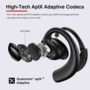 TRANYA Open Ear Bluetooth Headphones, Wireless Earbuds with APTX Adaptive Sound 16MM Large Driver, CVC8.0 Noise Cancellation, IPX5 Waterproof Sports Earbuds with 32H Playtime for Workout