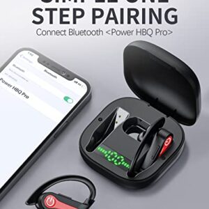 GOSCIEN Ear Buds Wireless Bluetooth Earbuds 50Hrs Playtime Bluetooth 5.1 with Wireless Charging Case IPX7 Waterproof Wireless Bluetooth Earphones with Earhook for Sports