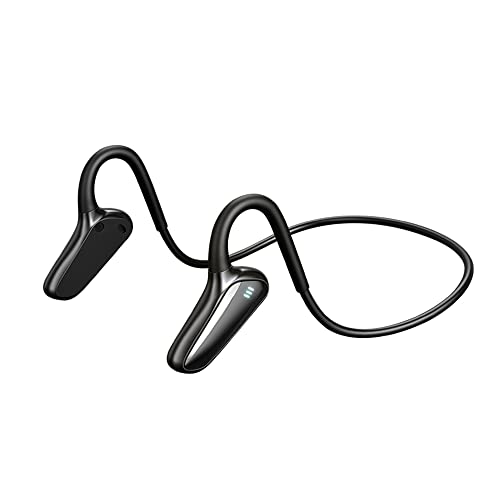 Genofo Open Bluetooth Bone Conduction Sports Headset - Lightweight and Comfortable, sweatproof and Drop-Proof, Wireless Headset for Sports and Running - no Ear Damage and Long Battery Life.