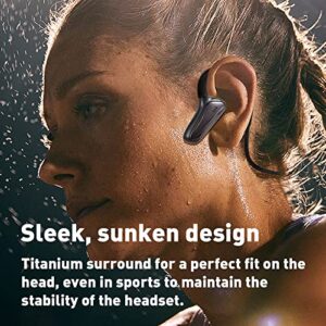 Genofo Open Bluetooth Bone Conduction Sports Headset - Lightweight and Comfortable, sweatproof and Drop-Proof, Wireless Headset for Sports and Running - no Ear Damage and Long Battery Life.