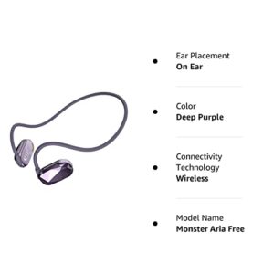 Monster Aria Free Open Ear Headphones, Bluetooth 5.3 Air Conduction Headphone Sports, ENC Clear Talk Headphone with Built-in Mic, 8H Playtime Headset for Running, Cycling, Hiking, Driving