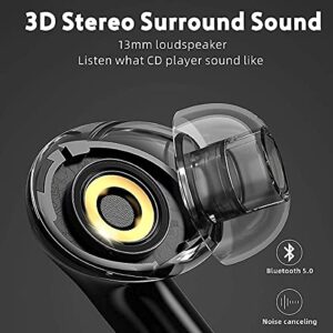 Wireless Earbuds,Bluetooth Headphones, IPX7 Waterproof Sports 3D Stereo Headphones with 24Hr Playtime Noise Canceling in-Ear Built-in Mic Headset for Android/iPhone/Samsung