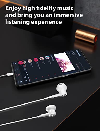 USB C Headphones, ACAGET Galaxy S22+ Ultra S23 Earbuds Wired USB Type C Earphones Magnetic Headsets with Mic Volume Control HiFi Stereo Headphone for Samsung S21 FE Note 20 Oneplus 10 Pro 9 Pixel 7 6A