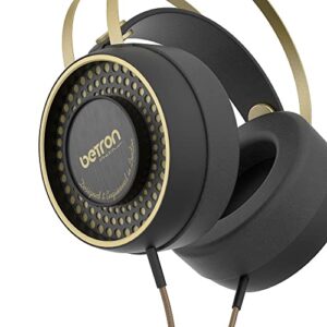 Betron Retro Over Ear Headphones with Wired Connection Stereo Deep Bass 3.5mm Jack