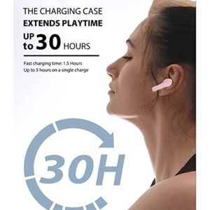 Bluetooth Earbuds, True Wireless Stereo Headsets in-Ear, 30H Playtime, Wireless Charging Case, Built-in Mic Earphones Premium Sound, Touch Control, IP67 Waterproof Sport Headphones