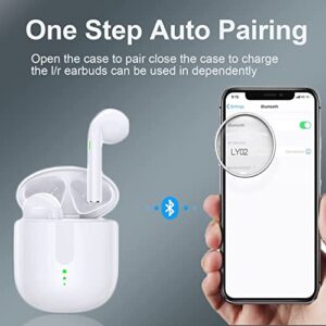 Wireless Earbuds，Bluetooth 5.3 Noise Cancelling Earbuds，Bluetooth Headphones 3D HIFI Stereo Bass， IPX7 Waterproof Sports Touch Control with USB-C Fast Charge Mini Charging Case for Android ios