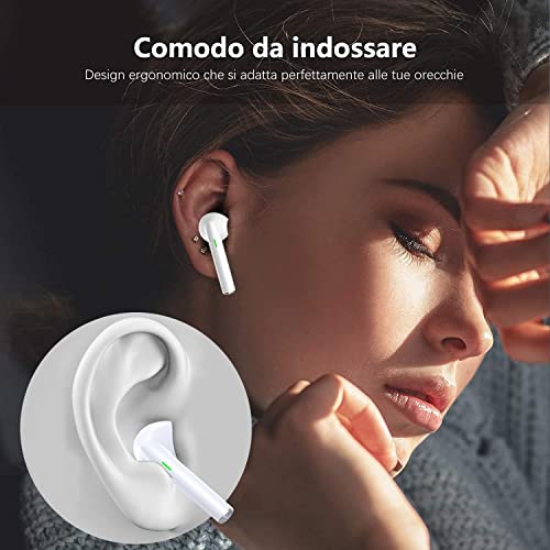 Wireless Earbuds，Bluetooth 5.3 Noise Cancelling Earbuds，Bluetooth Headphones 3D HIFI Stereo Bass， IPX7 Waterproof Sports Touch Control with USB-C Fast Charge Mini Charging Case for Android ios