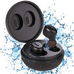 IP68 Waterproof Swimming Earbuds - Sport Wireless Bluetooth 5.0 Headphones Built-in Mic Sweatproof Stable Fit in Ear Headsets with Wireless Charging Case Special for Swimming Bathing Driving Sauna