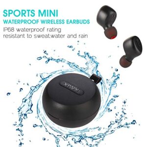 IP68 Waterproof Swimming Earbuds - Sport Wireless Bluetooth 5.0 Headphones Built-in Mic Sweatproof Stable Fit in Ear Headsets with Wireless Charging Case Special for Swimming Bathing Driving Sauna