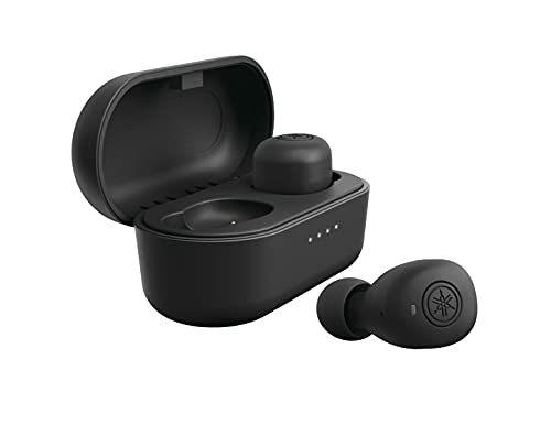 YAMAHA TW-E3B Premium Sound True Wireless Earbuds Headphones, Bluetooth 5 aptX, Charging Case, Water-Resistant, Sweat-Resistant for Sport, Ultra Compact, Lightweight, Easy Controls (Black)