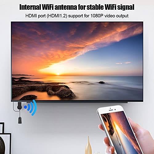 Wireless Hdmi Display Dongle Adapter, for Airplay Miracast Anycast, Tv Mirroring Device, Screen Mirroring Adapter for Tv, Built in WiFi, 1080P Hdmi Output, Adapter for Phone/Tablet