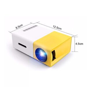 Portable YG300 Mini LED Projector A1 LED LCD Mini Video Projector - Intenational version White/yellow