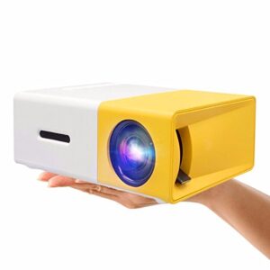 Portable YG300 Mini LED Projector A1 LED LCD Mini Video Projector - Intenational version White/yellow