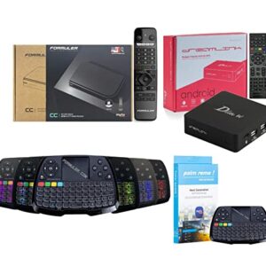 Formuler CC 4K Hybrid UHD + ATSC & OTT Media Receiver 2GB Ram 16GB Memory + Bonus Dreamlink Dlite W Android Box + Bonus Formuler 7 Color Backlit Wireless Mini Keyboard.