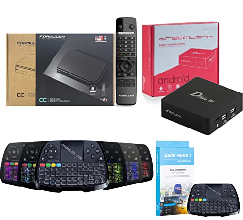 Formuler CC 4K Hybrid UHD + ATSC & OTT Media Receiver 2GB Ram 16GB Memory + Bonus Dreamlink Dlite W Android Box + Bonus Formuler 7 Color Backlit Wireless Mini Keyboard.