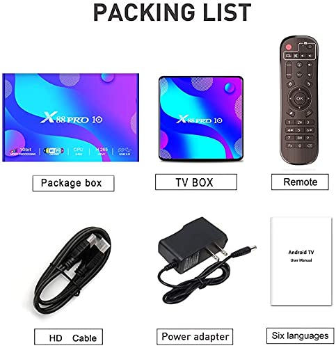 Android 11.0 TV Box X88 Pro 10 Quad Core 2GB RAM 16GB ROM BT4.2 Dual WiFi 2.4G/5.8GHZ YouTube 4K 3D USB 3.0 Smart Home Set Top Box