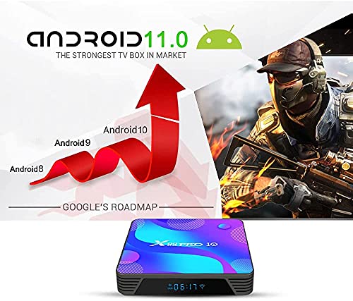 Android 11.0 TV Box X88 Pro 10 Quad Core 2GB RAM 16GB ROM BT4.2 Dual WiFi 2.4G/5.8GHZ YouTube 4K 3D USB 3.0 Smart Home Set Top Box