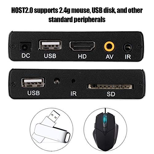 HDMI Media Player,4K 1080P Full HD Digital Media Player Support HDMI/AV Output,Play Video and Photos with USB Drive/SD Cards/External Devices For Android(US Plug)