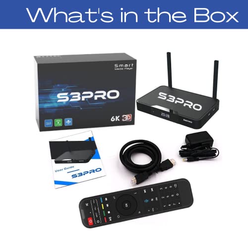 New 2022 Android TV Box S3 Pro, Android 9 with Voice Command Remote