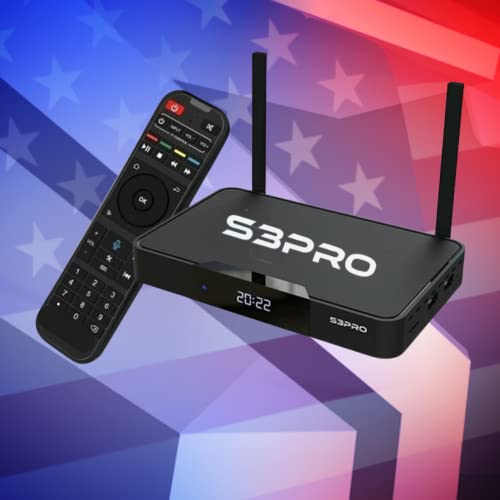 New 2022 Android TV Box S3 Pro, Android 9 with Voice Command Remote