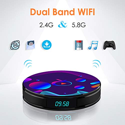 Android 10.0 TV Box with 4GB RAM 64GB ROM MXIII Pro RK3318 Built in BT 4.1 Support Dual-WiFi 2.4GHz/5GHz Full HD 4K Support 3D WiFi VP9 HDR H.264