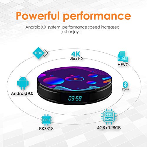 Android 10.0 TV Box with 4GB RAM 64GB ROM MXIII Pro RK3318 Built in BT 4.1 Support Dual-WiFi 2.4GHz/5GHz Full HD 4K Support 3D WiFi VP9 HDR H.264