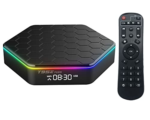 Android 12.0 TV Box T95Z Plus Android Box 4GB RAM 32GB ROM Support HD 6K/ 3D/ H.265 100M LAN 2.4/5G Dual WiFi BT 5.0 Android Box