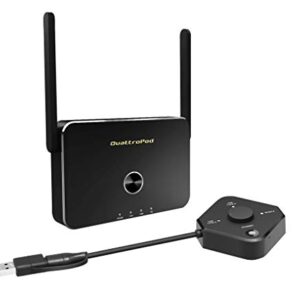 QuattroPod USB | 5G WiFi Wireless Presentation Facility USB A and USB C Transmitter & Receiver for Streaming 4K from Laptop, PC, Smartphone to HDTV/Projector [2022 OTA Update]