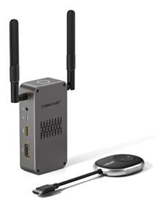 wireless hdmi transmitter and receiver 4k – wireless hdmi extender 5g kit, 165ft range signal through walls/floors, streaming from laptop, phone, netflix, youtube, ps5 to hdtv/projector