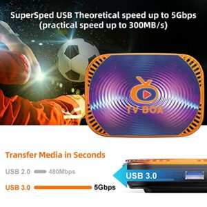 Android 11.0 TV Box 4GB RAM 64GB ROM TV Box MXIII X4 Amlogic S905X4 64-bit Quad Core with Dual Wi-Fi 2.4G/5.0G, BT 4.0/ 3D Ultra HD 8K/ H.265/ 1000M LAN/ USB 3.0 Smart TV Box