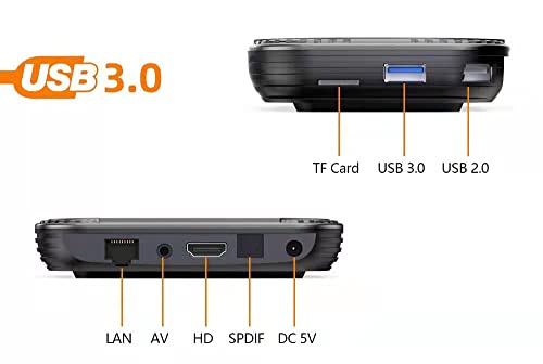 Android 11.0 TV Box 4GB RAM 64GB ROM TV Box MXIII X4 Amlogic S905X4 64-bit Quad Core with Dual Wi-Fi 2.4G/5.0G, BT 4.0/ 3D Ultra HD 8K/ H.265/ 1000M LAN/ USB 3.0 Smart TV Box